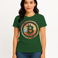 Bitcoin Retro Crypto Womens T-Shirt