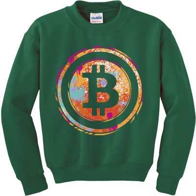 Bitcoin Retro Crypto Kids Sweatshirt
