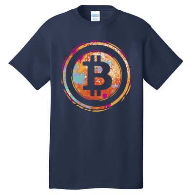 Bitcoin Retro Crypto Tall T-Shirt