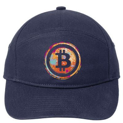 Bitcoin Retro Crypto 7-Panel Snapback Hat