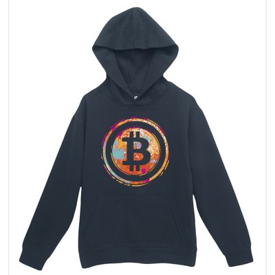 Bitcoin Retro Crypto Urban Pullover Hoodie