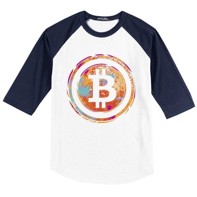 Bitcoin Retro Crypto Baseball Sleeve Shirt