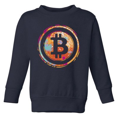 Bitcoin Retro Crypto Toddler Sweatshirt