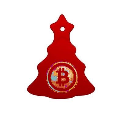 Bitcoin Retro Crypto Ceramic Tree Ornament