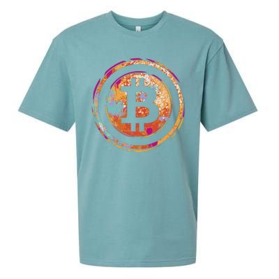 Bitcoin Retro Crypto Sueded Cloud Jersey T-Shirt