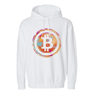 Bitcoin Retro Crypto Garment-Dyed Fleece Hoodie