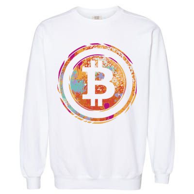 Bitcoin Retro Crypto Garment-Dyed Sweatshirt