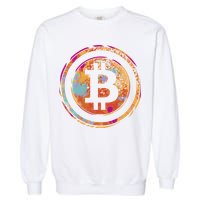 Bitcoin Retro Crypto Garment-Dyed Sweatshirt