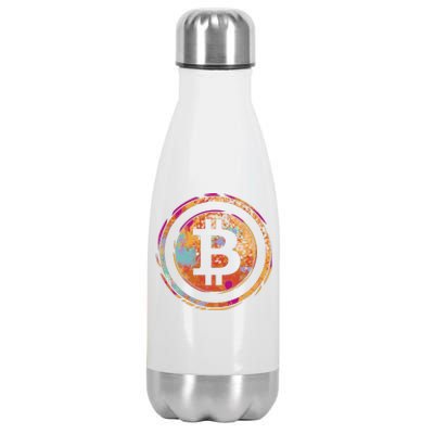 Bitcoin Retro Crypto Stainless Steel Insulated Water Bottle