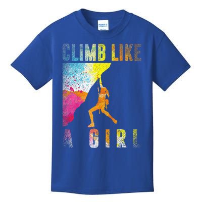 Bouldering Rock Climber Rock Climbing Kids T-Shirt