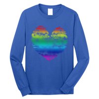 Big Rainbow Clouds Heart Tee Cute Valentines Day Gift Long Sleeve Shirt