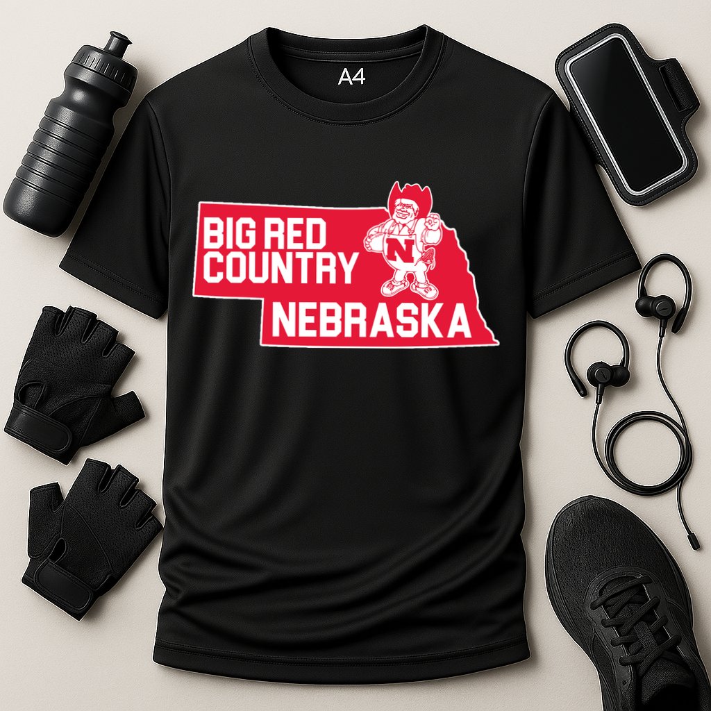 Big Red Country Nebraska Cooling Performance Crew T-Shirt