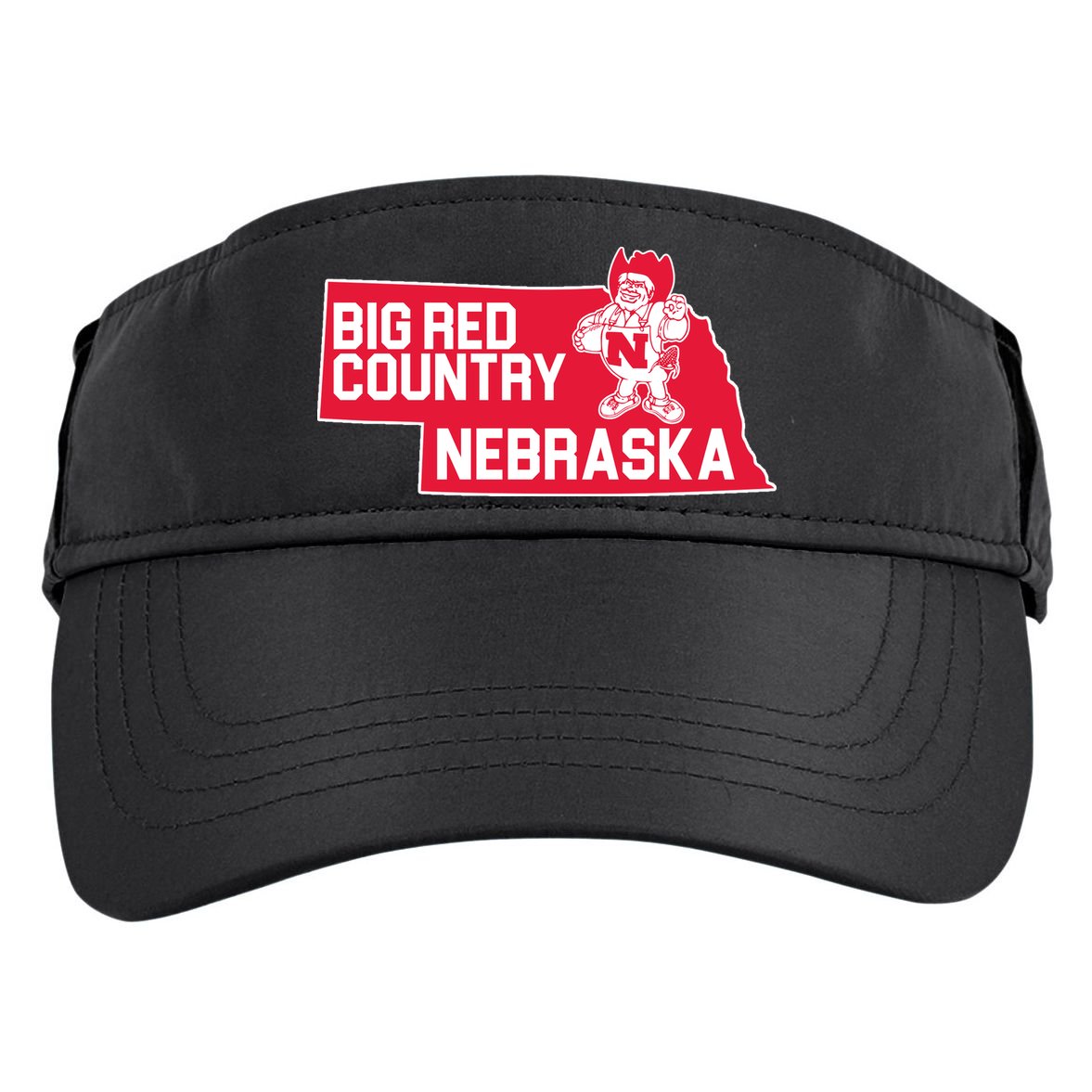 Big Red Country Nebraska Adult Drive Performance Visor