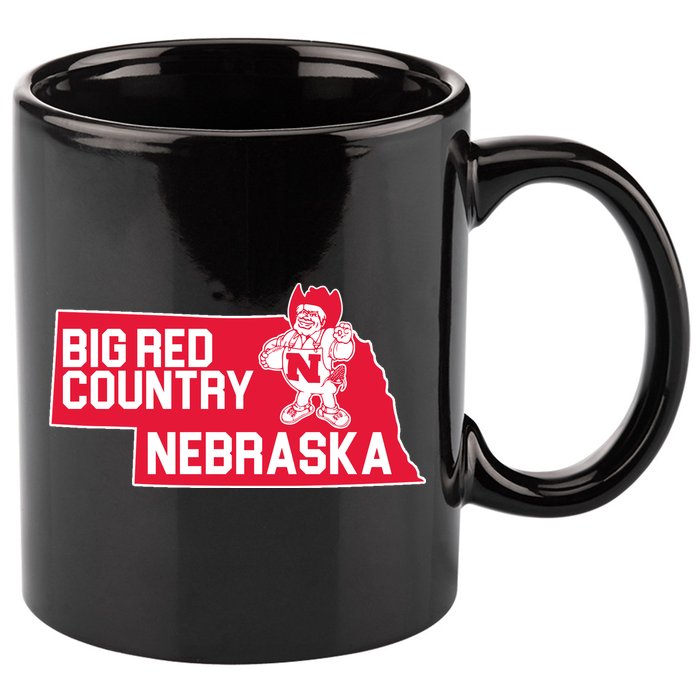 Big Red Country Nebraska 11oz C Handle Ceramic Mug