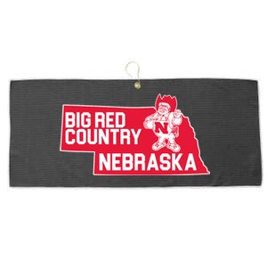 Big Red Country Nebraska Large Microfiber Waffle Golf Towel