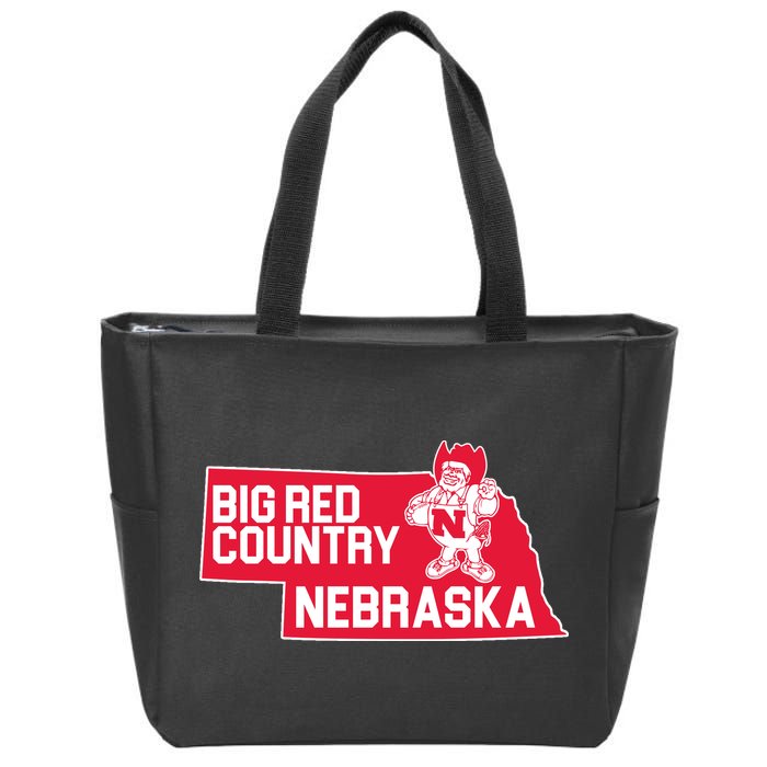 Big Red Country Nebraska Zip Tote Bag