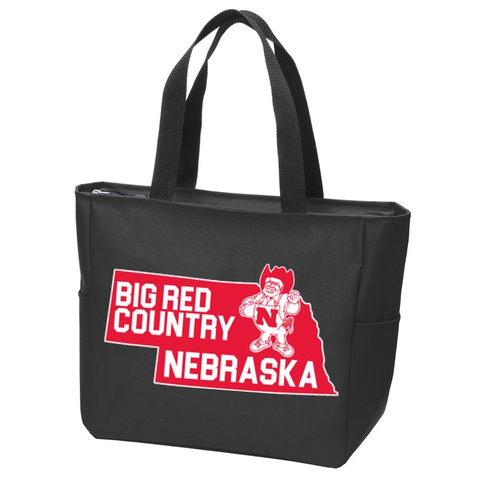 Big Red Country Nebraska Zip Tote Bag