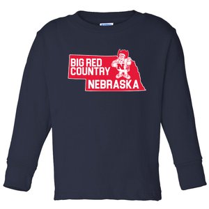 Big Red Country Nebraska Toddler Long Sleeve Shirt