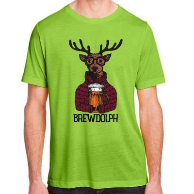 Brewdolph Reindeer Christmas Beer Lovers Meaningful Gift Adult ChromaSoft Performance T-Shirt