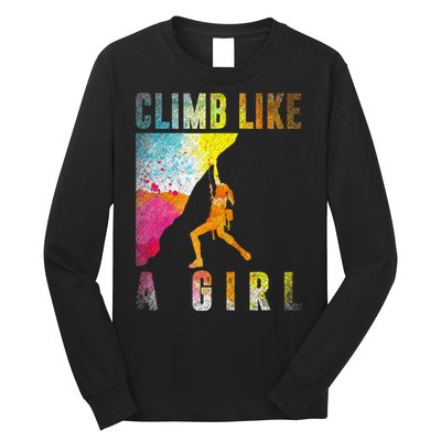 Bouldering Rock Climber Women Kids Rock Climbing Long Sleeve Shirt