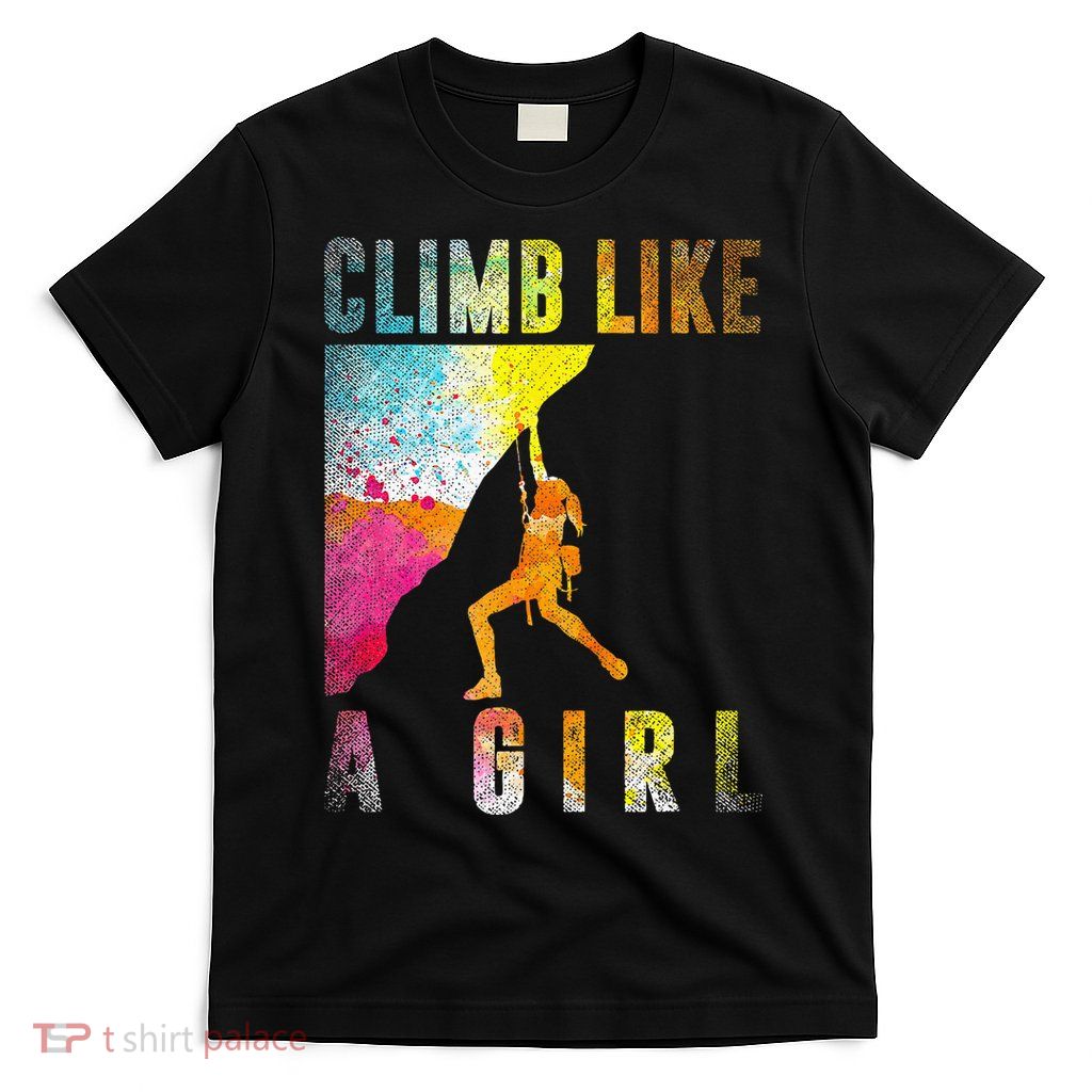 Bouldering Rock Climber Women Kids Rock Climbing T-Shirt