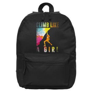 Bouldering Rock Climber Women Kids Rock Climbing 16 in Basic Backpack