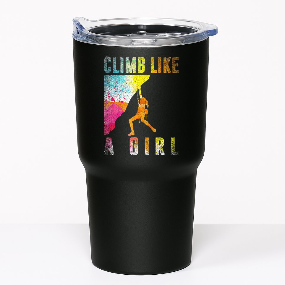 Bouldering Rock Climber Women Kids Rock Climbing Tumbler