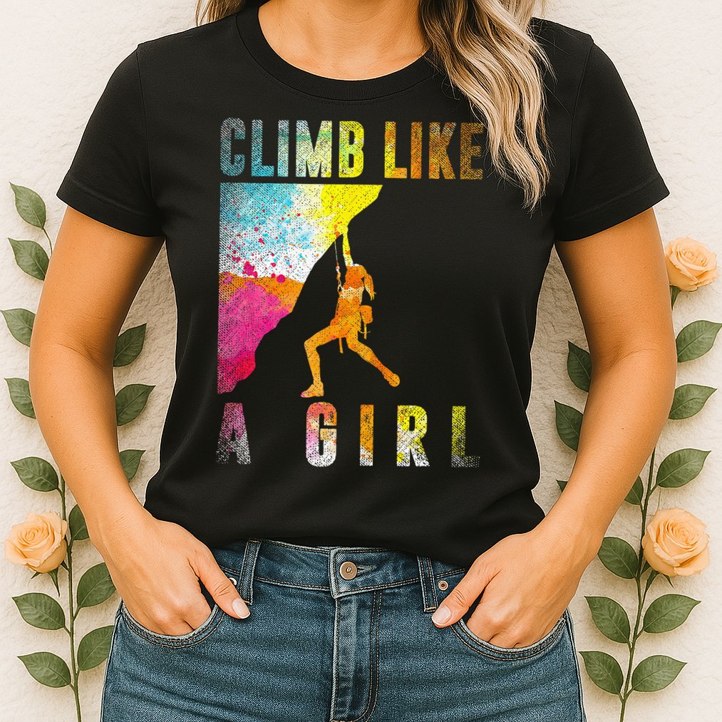 Bouldering Rock Climber Women Kids Rock Climbing Womens T-Shirt
