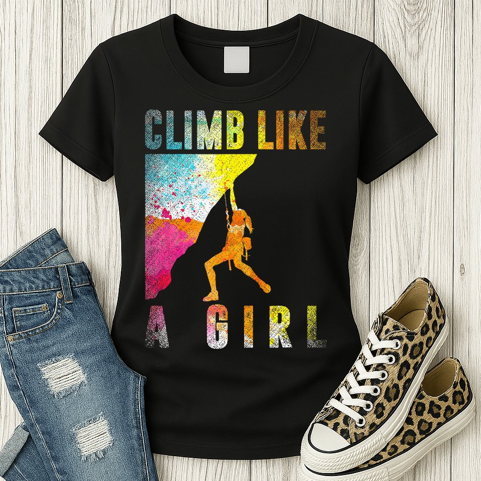 Bouldering Rock Climber Women Kids Rock Climbing Womens T-Shirt