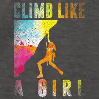 Bouldering Rock Climber Women Kids Rock Climbing Vector Backpack