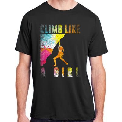 Bouldering Rock Climber Rock Climbing Adult ChromaSoft Performance T-Shirt