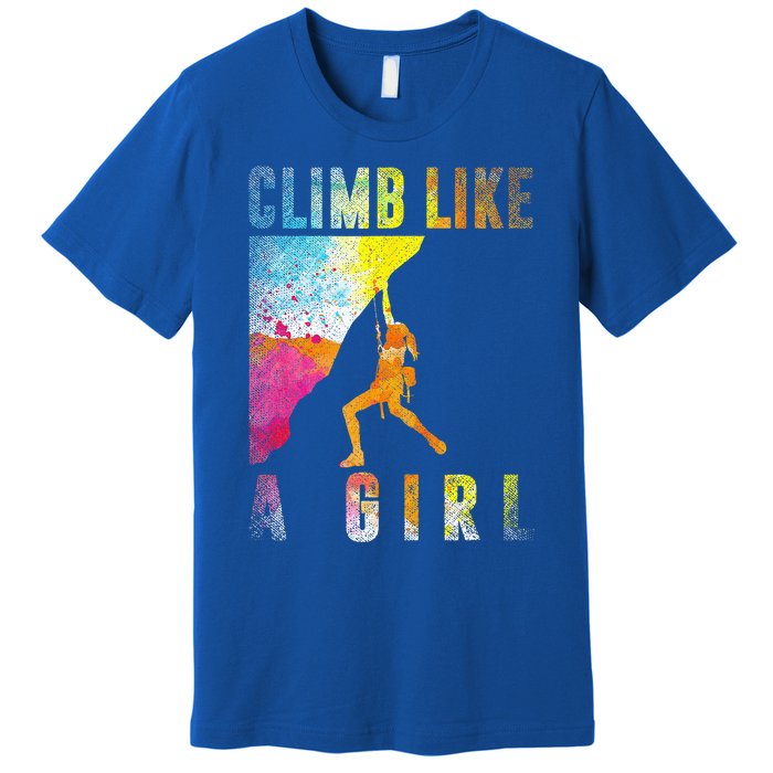 Bouldering Rock Climber Rock Climbing Premium T-Shirt