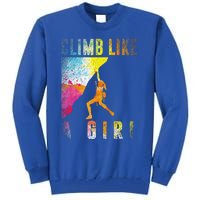 Bouldering Rock Climber Rock Climbing Tall Sweatshirt