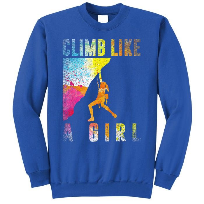 Bouldering Rock Climber Rock Climbing Tall Sweatshirt