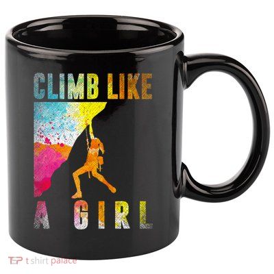Bouldering Rock Climber   11oz C Handle Ceramic Mug