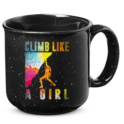 Bouldering Rock Climber   15oz Campfire Ceramic Mug