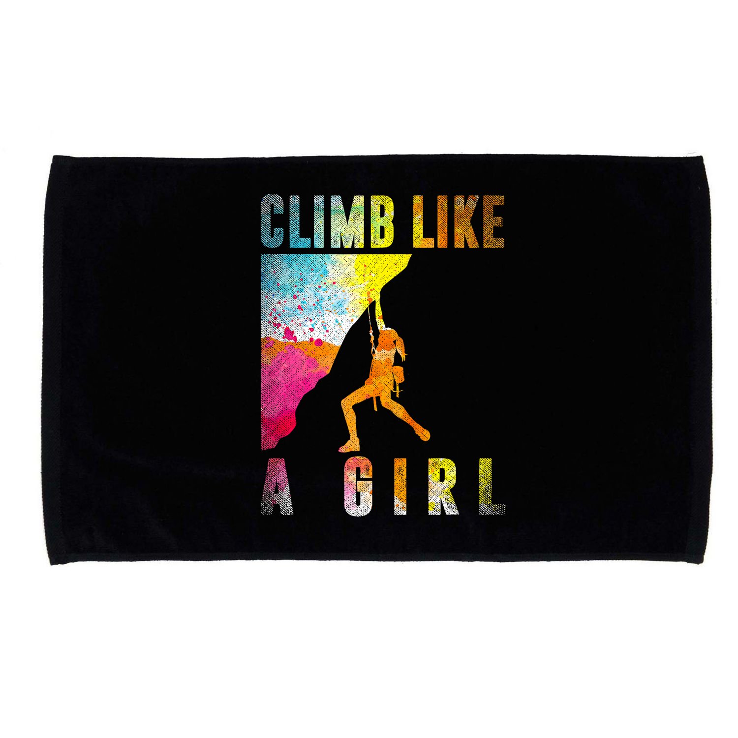 Bouldering Rock Climber   Microfiber Hand Towel
