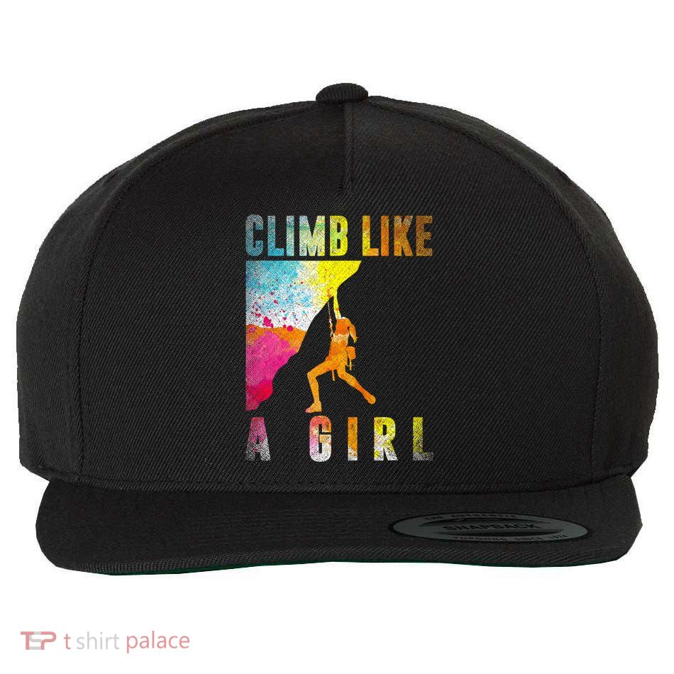 Bouldering Rock Climber   Wool Snapback Cap