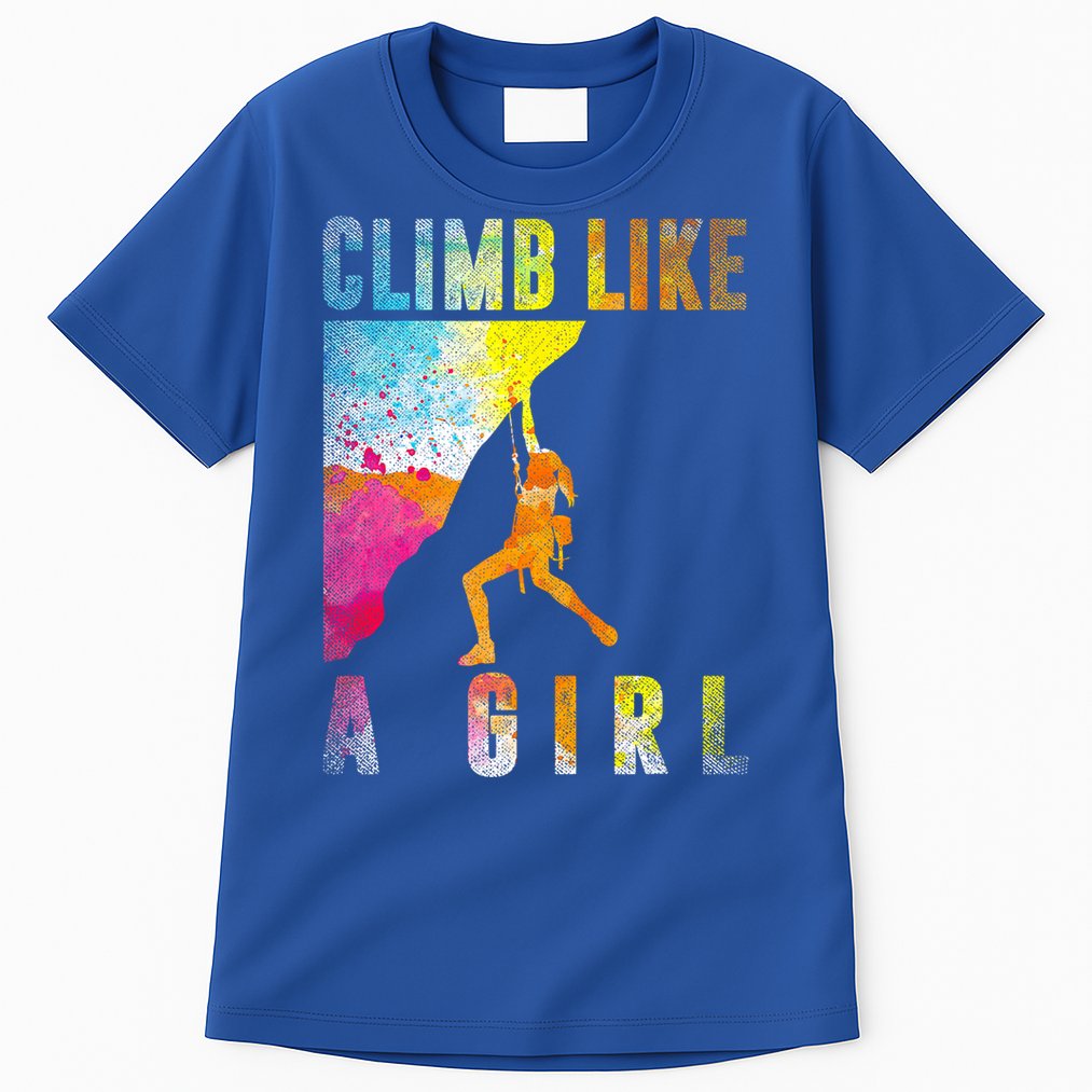 Bouldering Rock Climber   Tall T-Shirt