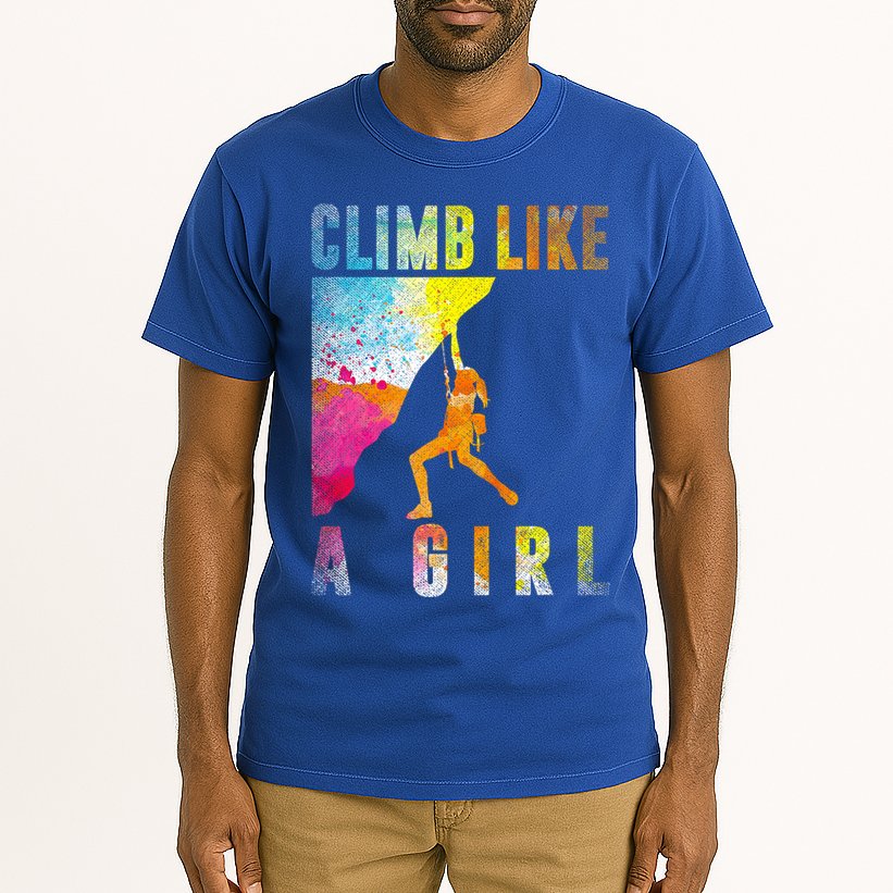 Bouldering Rock Climber   Tall T-Shirt