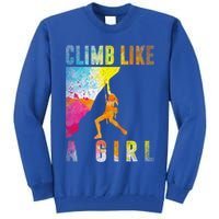 Bouldering Rock Climber   Tall Sweatshirt