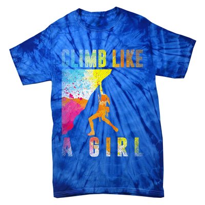 Bouldering Rock Climber   Tie-Dye T-Shirt