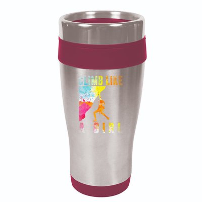 Bouldering Rock Climber   16oz Travel Tumbler