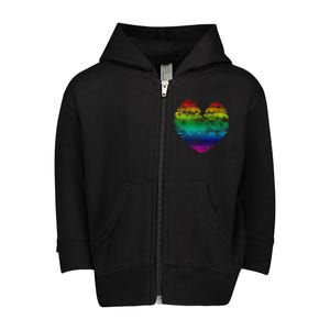 Big Rainbow Clouds Heart Tee Cute Valentines Day Gift Cute Gift Toddler Zip Fleece Hoodie