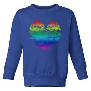 Big Rainbow Clouds Heart Tee Cute Valentines Day Gift Cute Gift Toddler Sweatshirt