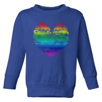 Big Rainbow Clouds Heart Tee Cute Valentines Day Gift Cute Gift Toddler Sweatshirt