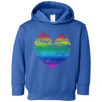 Big Rainbow Clouds Heart Tee Cute Valentines Day Gift Cute Gift Toddler Hoodie