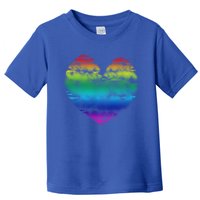 Big Rainbow Clouds Heart Tee Cute Valentines Day Gift Cute Gift Toddler T-Shirt