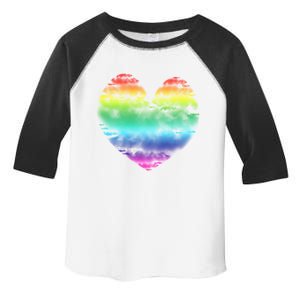 Big Rainbow Clouds Heart Tee Cute Valentines Day Gift Cute Gift Toddler Fine Jersey T-Shirt