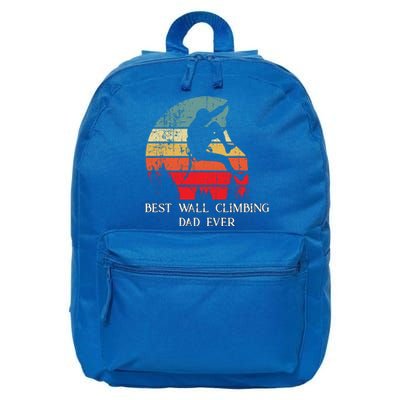 Best Rock Climbing Dad Ever Cool Son Vintage Rock Climbing Gift 16 in Basic Backpack